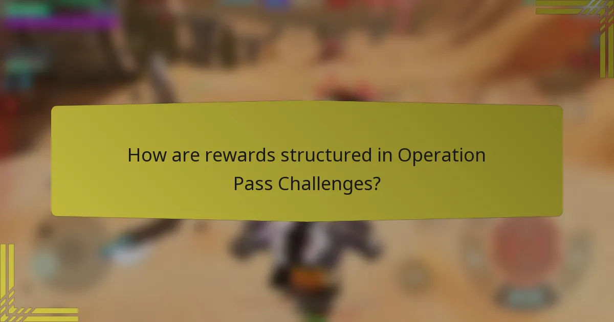 How are rewards structured in Operation Pass Challenges?