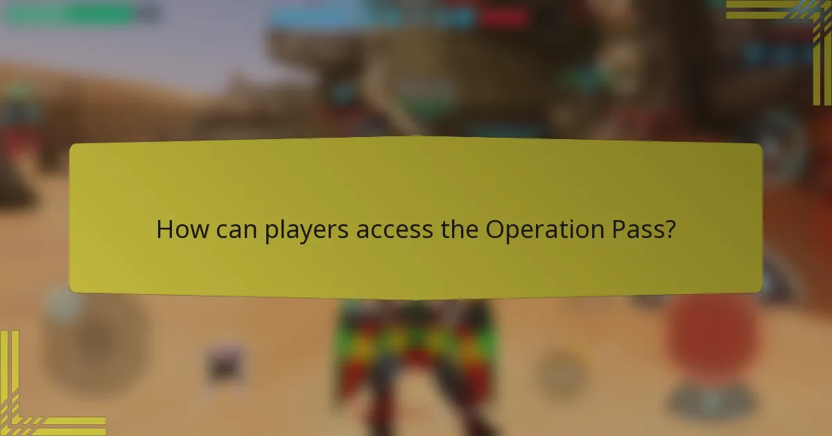 How can players access the Operation Pass?