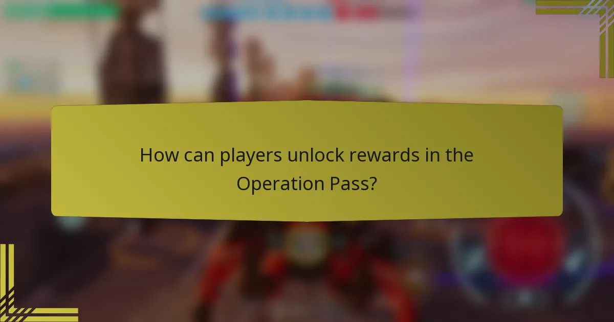 How can players unlock rewards in the Operation Pass?