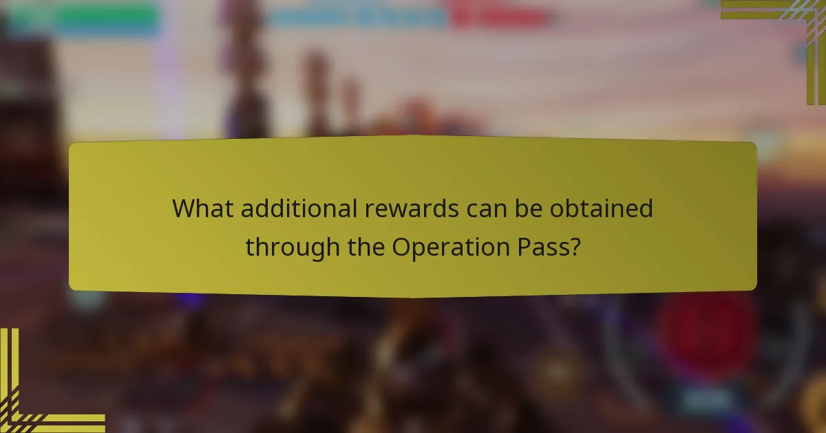 What additional rewards can be obtained through the Operation Pass?