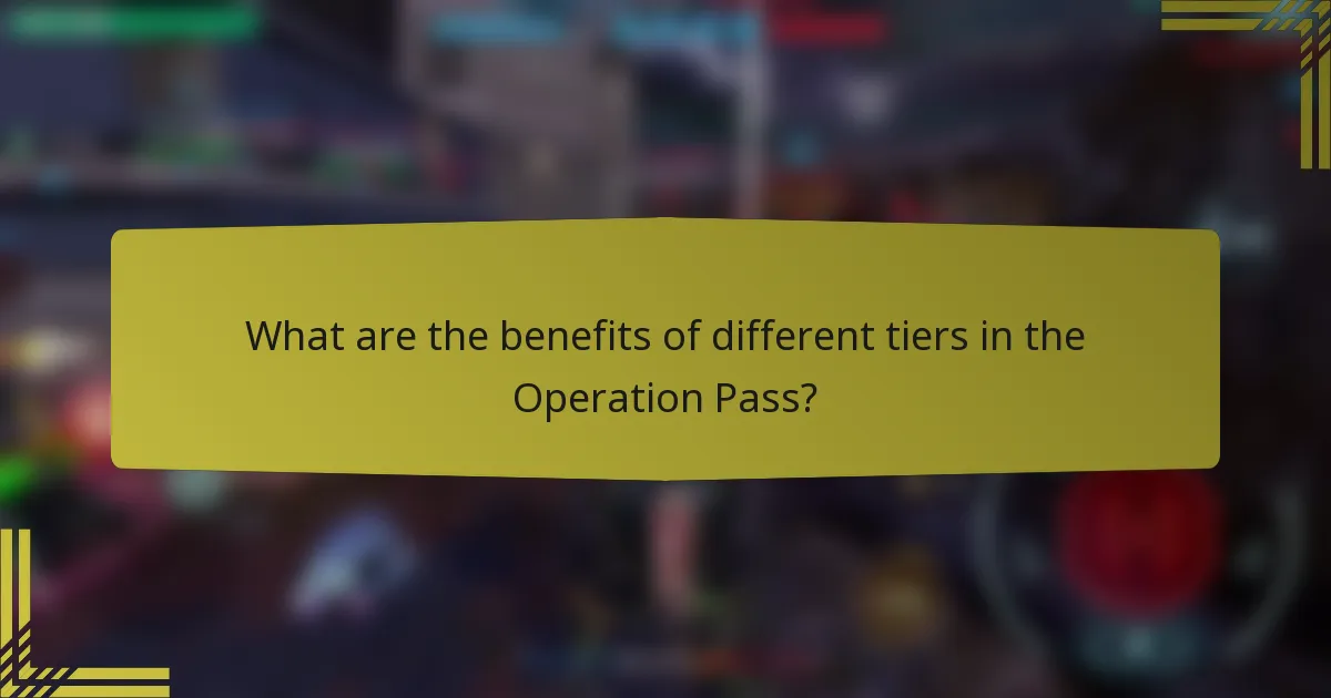 What are the benefits of different tiers in the Operation Pass?