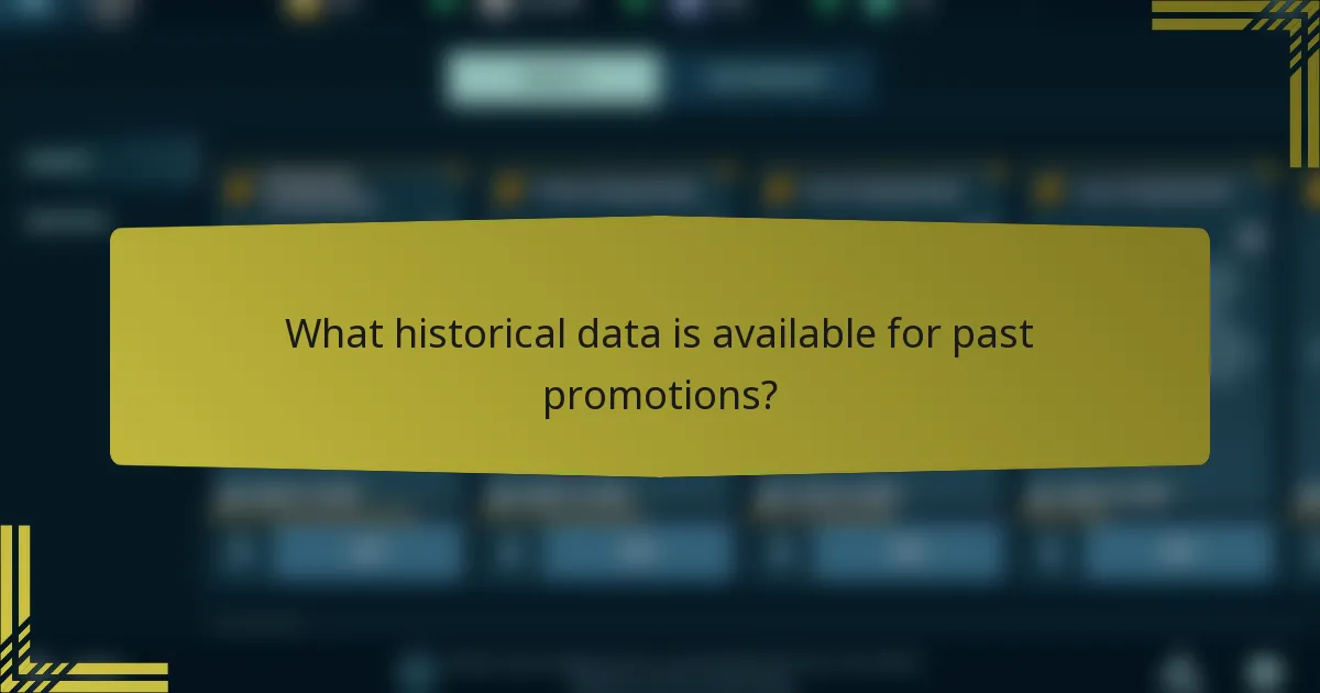 What historical data is available for past promotions?