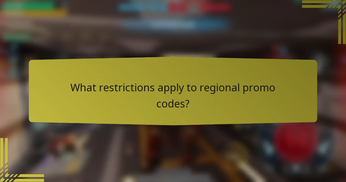 What restrictions apply to regional promo codes?